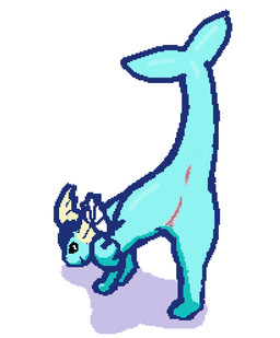 anus black_sclera blue_body butt digitigrade ear_fins female feral fin genitals paws presenting presenting_anus presenting_hindquarters presenting_vulva pupils raised_paw raised_tail rear_view simple_background solo tail tail_anus thick_tail vulva white_pupils dimetil nintendo pokemon eeveelution generation_1_pokemon pokemon_(species) vaporeon digital_media_(artwork) pixel_(artwork) shaded simple_shading