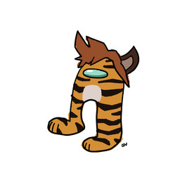 4_toes ambiguous_gender amogus astronaut brown_hair countershading feet hair nude simple_background solo standing stripes toes white_background deltav among_us innersloth stonetoss_(parody) twokinds amogus_(stonetoss) flora_(twokinds) felid mammal pantherine tiger 1:1 crossover hi_res meme