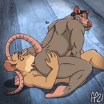 anal anthro anus brown_body brown_fur duo eyes_closed feet floor fur hair hand_on_butt kneeling licking looking_at_another lying male male/male nude on_back oral raised_tail rimming sex tail tongue tongue_out wood wood_floor fabfelipe disney the_great_mouse_detective basil_(disney) professor_padraic_ratigan mammal mouse murid murine rat rodent 1:1 digital_media_(artwork) full-length_portrait hi_res portrait signature