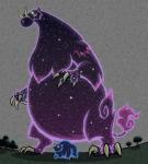 cosmic_flesh cosmic_fur duo feral glowing glowing_eyes male plant size_difference star style_emulation tree awilddrawfagappears friendship_is_magic hasbro my_little_pony nintendo the_legend_of_zelda wind_waker ursa_major_(mlp) ursa_minor_(mlp) bear celestial_being mammal monster 2014 crossover hi_res