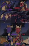 activision after_fight comic corpse cynder death dialogue digital_media_(artwork) dragon female female_death feral flame_(spyro) group hi_res horn male mythological_creature mythological_scalie mythology scalie speech_bubble spyro spyro_the_dragon tail text the_legend_of_spyro trio wings xannador