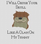 :3 blavius brown_body brown_fur comedy_central cross_stitch english_text fur humor looking_at_viewer male mammal mustelid otter solo south_park text unknown_artist whiskers