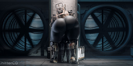against_surface against_wall ambiguous_gender backsack balls big_butt butt duo femboy genitals huge_butt huge_hips huge_thighs machine male metal metallic_body rear_view robophilia thick_thighs wide_hips deepspacebug electronic_arts respawn_entertainment titanfall human humanoid mammal robot spectre_(titanfall) 3d_(artwork) digital_media_(artwork) hi_res