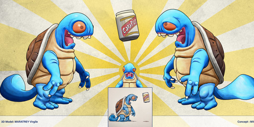 3_fingers 3_toes alcohol anthro beer beverage beverage_can blue_body blue_skin blue_tail brown_shell claws feet finger_claws fingers light male no_eyebrows noseless open_mouth open_smile pink_tongue red_eyes red_sclera shell simple_background smile solo standing tail teeth text toes tongue turnaround white_claws yellow_background virgile_maratrey cara_pils nintendo pokemon generation_1_pokemon pokemon_(species) squirtle 2024 3d_(artwork) 4k absurd_res adobe_photoshop_(artwork) artist_name colored digital_media_(artwork) english_description english_text hi_res lighting marmoset_toolbag_(artwork) meme reference_image shaded substance_painter_(artwork) zbrush_(artwork)