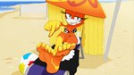 anthro ball barefoot beach beach_ball bikini clothing feet female foot_focus humanoid_feet inflatable orange_body plantigrade sea soles solo swimwear toes two-piece_swimsuit water spikeybluething archie_comics sega sonic_the_hedgehog_(archie) sonic_the_hedgehog_(comics) sonic_the_hedgehog_(series) opal_the_jellyfish cnidarian jellyfish marine medusozoan hi_res