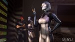 female group machine trio dm47 bioware electronic_arts mass_effect commander_shepard edi_(mass_effect) liara_t'soni alien alien_humanoid android asari human humanoid mammal robot 16:9 4k absurd_res hi_res widescreen