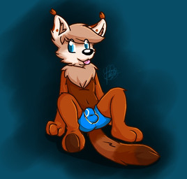 anthro biped black_nose blep blue_clothing blue_eyes blue_underwear boxer_briefs brown_body brown_ears brown_fur brown_hair brown_inner_ear bulge cheek_tuft chest_tuft clothing detailed_bulge ear_tuft eye_through_hair facial_tuft fur genital_outline hair inner_ear_fluff looking_aside male multicolored_body multicolored_ears multicolored_fur orange_body orange_fur sheath_outline simple_background solo tongue tongue_out translucent translucent_hair tuft two_tone_ears underwear white_ears gaokun ailurid mammal red_panda 2015 watermark