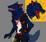 anthro blue_body blue_fur clothing evil_grin fangs fur grey_background male red_eyes simple_background smile solo teeth torn_clothing charminggold2504 born_to_be_wild_(steppenwolf_song) just_dance just_dance_2 mythology steppenwolf_(band) ubisoft lycan_(just_dance) canid canine canis mammal mythological_canine mythological_creature werecanid werecanine werecreature werewolf wolf 2025 hi_res