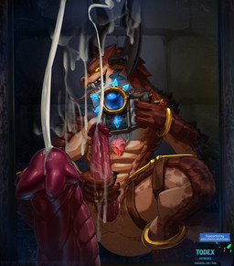 against_surface against_wall anthro bodily_fluids crouching cum cum_on_mirror cumshot ejaculation erection genital_fluids genitals male masturbation orgasm penile penile_masturbation penis reflection solo tail tongue tongue_out todex hi-rez_studios mythology paladins_(game) drogoz_(paladins) dragon mythological_creature mythological_scalie scalie hi_res