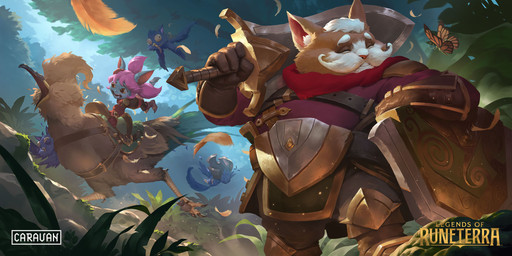 ambiguous_gender anthro armor belt brown_body brown_feathers day detailed_background facial_hair feathers feral forest group hair holding_melee_weapon holding_object holding_shield holding_sword holding_weapon male melee_weapon muscular muscular_male mustache outside pink_hair plant shield smile sword tree weapon andrew_chou narendra_bintara_adi rio_sabda league_of_legends legends_of_runeterra riot_games tencent arthropod avian butterfly humanoid insect lepidopteran yordle 2:1 digital_media_(artwork) hi_res official_art