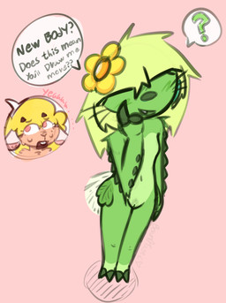 accessory anthro blush bodily_fluids cactus claws dialogue duo eyelashes eyes_closed female flower flower_in_hair genitals green_body hair hair_accessory male plant pseudo_hair pubes round_nose simple_background smile spoken_question_mark standing sweat vulva bean0tastic beanie_(bean0tastic) echino_(bean0tastic) bovid caprine elemental_creature elemental_humanoid flora_fauna humanoid mammal plant_humanoid sheep absurd_res hi_res tagme