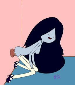 black_hair bodily_fluids breasts clothing dildo female footwear genital_fluids grey_body grey_skin hair high_heels legwear masturbation nipples not_furry open_mouth penetration sex_toy shoes solo stockings vaginal vaginal_fluids vaginal_penetration purpleprawn adventure_time cartoon_network marceline_abadeer demon human hybrid mammal undead vampire 2d_animation animated frame_by_frame