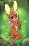 4_toes anthro barefoot brown_body brown_fur featureless_crotch feet female fur grass lying mascot nude on_side outside paws plant solo toes siroc cadbury cadbury_bunny lagomorph leporid mammal rabbit 2022 absurd_res hi_res