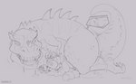 anthro anthro_on_feral anthro_penetrated bestiality bodily_fluids breasts canid canine claws dinosaur duo female female_penetrated feral feral_penetrating feral_penetrating_anthro fox fur greyscale hair half-closed_eyes hi_res internal krystal_(star_fox) male male/female male_penetrating male_penetrating_female mammal monochrome narrowed_eyes nintendo nipples penetration reptile saliva scalie schwoo sex sharp_teeth sharpclaw_(star_fox) spikes star_fox teeth theropod toe_claws tyrannosaurid tyrannosauroid tyrannosaurus