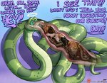 2018 after_vore angry anthro artist_name bodily_fluids body_inside_body bulge calico_cat dialogue domestic_cat duo english_text eyes_closed felid feline felis female female_pred feral green_body green_eyes green_scales halo internal larger_female larger_feral male male/female mammal mottled patreon patreon_logo piebald python reptile scales scalie scott_calico size_difference smaller_anthro smaller_male snake solo_focus stomach_acid text url vore wet