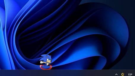 anthro belly blue_body blue_fur clothing footwear footwear_only fur gloves green_eyes handwear machine male mostly_nude shimeji shoes shoes_only solo tan_belly jm-luxro sega sonic_the_hedgehog_(series) sonic_the_hedgehog super_sonic badnik eulipotyphlan hedgehog mammal animated short_playtime sound video