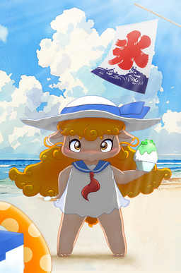 anthro beach blonde_hair blush brown_eyes clothing cloud cloudy_sky cooler dessert dress female flag flotation_device food front_view hair ice_cream inflatable inner_tube kemono loli looking_at_viewer pink_body pink_scales scales sky sky_background solo standing summer text translucent translucent_clothing water white_clothing white_dress young young_anthro young_female enorapi mythology ruricolordiary coco_(enorapi) dragon kylin_(species) mythological_creature mythological_scalie scalie 2025 hi_res translated
