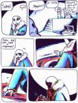 aftertale animated_skeleton bone clothed clothing comic dialogue english_text loverofpiggies male not_furry papyrus_(undertale) sans_(undertale) scarf skeleton teeth text undead undertale undertale_(series)