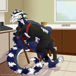 animal_genitalia animal_penis anthro anthro_on_feral anthro_penetrated anus balls bestiality blush canine_genitalia canine_penis clitoris collar duo female female_on_feral female_penetrated feral feral_penetrating feral_penetrating_anthro from_front_position genitals humanoid_genitalia humanoid_vulva humping interspecies kitchen larger_penetrated lying male male/female male_feral male_penetrating male_penetrating_female missionary_position moan on_back penetration penile penile_penetration penis quadruped sex sheath sitting size_difference vaginal vaginal_penetration vulva yamatopawa mythology canid canine canis domestic_dog dragon mammal mythological_creature mythological_scalie scalie 1:1 absurd_res hi_res