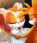 2009 breasts canine cream_the_rabbit duo female fox lagomorph male miles_prower nancher nipples orange_fur rabbit sega sleeping sonic_(series) straight text
Rating: Questionable
Score: 0
User: Kitsu~
Date: May 15, 2010
