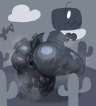 anal_fluids anthro anus balls big_butt black_body black_scales bodily_fluids butt cactus desert genitals humanoid_genitalia humanoid_penis male mouth_closed penis perineum plant puffy_anus rear_view scales scrotum_flap sharp_teeth small_tail solo standing sweat sweaty_balls sweaty_butt sweaty_genitalia sweaty_legs sweaty_thighs tail teeth thick_thighs objectdicks google google_chrome dinosaur_(google_chrome) dinosaur prehistoric_species pterodactylus pterosaur reptile scalie theropod 2025 english_description hi_res