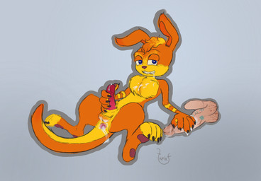 anal anal_penetration animal_genitalia animal_penis anthro anus balls bedroom_eyes bodily_fluids caught_in_the_act caught_masturbating cum cum_in_ass cum_inside cum_on_balls cum_on_chest cum_on_chest_fluff cum_on_penis cum_on_self cum_on_tail cumshot dildo drooling ejaculation feet foot_focus genital_fluids genitals lube lube_drip lube_in_ass lube_on_dildo lube_on_hand lube_on_sex_toy male masturbation mustelid_penis narrowed_eyes pawpads paws penetration penis saliva seductive sex_toy size_difference solo strapon tail tapixt jak_and_daxter naughty_dog sony_corporation sony_interactive_entertainment daxter hybrid mammal mustelid ottsel hi_res