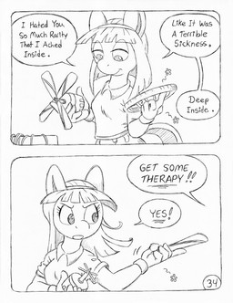 anthro clothed clothed_anthro clothed_female clothing dialogue eyelashes female fully_clothed fully_clothed_anthro fully_clothed_female offscreen_character offscreen_female propeller salon smile solo spa speech_bubble tail tassels text wheel yelling circe_(artist) friendship_is_magic hasbro my_little_pony blue_nile_(mlp) earth_pony equid equine horse mammal pony comic english_text monochrome