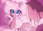 anthro big_breasts breast_squish breasts cleavage clothed clothing computer electronics female head_on_hand laptop lips looking_at_viewer paper solo squish thick_bottom_lip thick_thighs conditional_dnp jollyjack chloe_sinclaire mammal mephitid skunk 2025