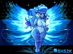 anthro barefoot big_breasts blue_body blue_eyes blue_fur breasts chaos_emerald cheek_tuft facial_tuft feet female fluffy fur gem glowing glowing_body hair long_hair looking_at_viewer princess royalty smile smiling_at_viewer solo super_form thick_thighs transformation tuft wide_hips wings conditional_dnp superhypersonic2000_(artist) archie_comics sega sonic_the_hedgehog_(archie) sonic_the_hedgehog_(comics) sonic_the_hedgehog_(series) sally_acorn chipmunk ground_squirrel mammal rodent sciurid absurd_res digital_drawing_(artwork) digital_media_(artwork) hi_res