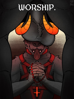 anthro backsack ball_tuft ball_worship balls beads body_worship butt christian_cross christian_symbol collar corruption cross crucifix duo fur genital_worship genitals harness horn jewelry male male/male muscular nude occult_symbol open_mouth pentagram prayer_beads praying rear_view religion religious_symbol saggy_balls simple_background size_difference smile symbol teeth text these_aren't_my_glasses tongue tongue_out tuft picantetortuga christianity mythology darius_(picantetortuga) desmond_(itmeporps) canid canid_demon canine canis demon mammal mythological_canine mythological_creature werecanid werecanine werecreature werewolf wolf absurd_res digital_media_(artwork) english_text hi_res