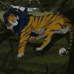 animal_genitalia balls feral genitals male nude savanna sheath solo stm2126 disney microsoft the_elder_scrolls the_lion_king kovu_muabdib felid hybrid khajiit liger mammal pantherine tiger 1:1 digital_media_(artwork) hi_res