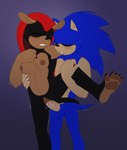 5_fingers 5_toes anthro armadillo balls bite biting_lip black_body black_fur blue_body blue_fur blush bodyguard_position breasts crossgender duo erection eulipotyphlan eyes_closed feet female female_penetrated fingers from_behind_position fur genitals hedgehog hi_res holding_leg male male/female male_penetrating male_penetrating_female mammal meat_sweats mighty_the_armadillo mtf_crossgender nipples nude pawpads paws penetration penis raised_leg red_shell scar sega sex shell signature simple_background soles sonic_the_hedgehog sonic_the_hedgehog_(series) standing standing_sex tan_body tan_fur three-quarter_view toes trans_(lore) trans_man_(lore) vaginal vaginal_penetration vein veiny_penis xenarthran