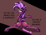 animal_genitalia butt cutie_mark erection female feral fur genitals hair herm horn intersex looking_at_viewer nude penis pussy simple_background solo tail text ybkathan hasbro my_little_pony mythology fan_character equid equine horse mammal mythological_creature mythological_equine pony unicorn digital_media_(artwork) hi_res