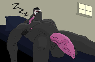 anthro armpit_hair balls bed biceps big_balls big_penis biped black_hair black_nose bodily_fluids body_hair foreskin fur furniture genital_fluids genitals grey_balls grey_body grey_fur hair half-erect huge_penis humanoid_genitalia humanoid_penis inside long_foreskin long_tongue lying male muscular muscular_anthro muscular_male navel open_mouth pecs penis pillow pink_penis pink_tongue precum saggy_balls sharp_teeth simple_background sleeping solo sound_effects teeth tongue tongue_out unretracted_foreskin vein veiny_penis vowelless vowelless_sound_effect window zzz rodin mythology canid canine canis mammal mythological_canine mythological_creature werecanid werecanine werecreature werewolf wolf aliasing digital_media_(artwork)