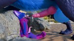 4_fingers animal_genitalia animal_penis anthro anthro_on_feral balls beach bestiality blue_balls blue_body blue_ear blue_fur bodily_fluids claws cum cum_drip cum_dripping_from_penis cum_on_own_penis cum_on_penis cum_on_self dripping duo ejaculation erection feet feral fingers fluffy fluffy_balls fluffy_ears fluffy_fur fur genital_fluids genitals hair imminent_oral knot knotted_penis machine magenta_ears magenta_feet male male/male multicolored_body multicolored_fur nude orgasm outside penis pink_body pink_fur pink_penis protogen_visor public public_nudity purple_arms purple_body purple_fur rock sand scared_face screen screen_face seaside sky tapering_penis toes tuft water tanza3d mythology tanza_(tanza3d) dragon mythological_creature mythological_scalie protogen scalie 16:9 absurd_res hi_res huge_filesize widescreen