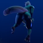 anthro butt butt_focus digestion emanata female head_tuft solo tuft underwater vore water wetsuit pthalo azka_(pthalo) mammal mustelid otter 1:1 3d_(artwork) digital_media_(artwork)