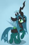 clothing female feral footwear green_eyes horn insect_wings legwear socks solo wings arrkhal friendship_is_magic hasbro my_little_pony queen_chrysalis_(mlp) arthropod changeling insect