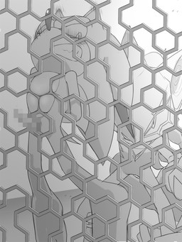 anthro blush blush_lines cage censored_genitalia censored_penis clenched_teeth duo feet genitals hands_behind_back male male/male mask penis quills_(anatomy) simple_background tail teeth wince kalk427 sega sonic_forces sonic_the_hedgehog_(series) infinite_(sonic) sonic_the_hedgehog canid canine canis eulipotyphlan hedgehog jackal mammal censored greyscale hi_res monochrome mosaic_censorship sketch