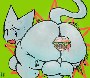 anal anal_penetration anthro anus backsack balls big_butt butt food food_fetish food_in_ass food_insertion food_play genitals gore huge_butt improvised_sex_toy looking_at_viewer looking_back male media_accurate nude on_model penetration presenting presenting_hindquarters solo tail 1223guy femtanyl token_(femtanyl) domestic_cat felid feline felis mammal hi_res nonbinary_(lore)