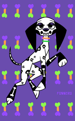 black_body black_fur black_nose black_spots bone_markings female feral floppy_ears fur leg_markings long_ears markings skeleton_(marking) socks_(marking) solo spots spotted_body spotted_fur white_body white_fur fossero 101_dalmatian_street 101_dalmatians disney dolly_(101_dalmatians) canid canine canis dalmatian domestic_dog mammal absurd_res hi_res