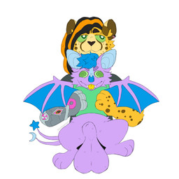 animal_genitalia anthro balls big_balls duo eye_roll female genitals huge_balls male male/female saggy_balls sheath tongue wings rookspirit felix_(crinklebat) bat cheetah felid feline mammal 1:1 absurd_res hi_res