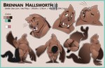 absurd_res anthro backsack balls biped brennan_hallsworth brown_body brown_fur butt color_swatch english_text flaccid fur genitals hi_res humanoid_genitalia humanoid_penis kindofabigseal male mammal marine model_sheet open_mouth open_smile penis pinniped sea_lion smile solo steller_sea_lion tail text whiskers