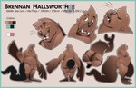 anthro backsack balls biped brown_body brown_fur butt color_swatch flaccid fur genitals humanoid_genitalia humanoid_penis male open_mouth open_smile penis smile solo tail text whiskers kindofabigseal brennan_hallsworth mammal marine pinniped sea_lion steller_sea_lion absurd_res english_text hi_res model_sheet