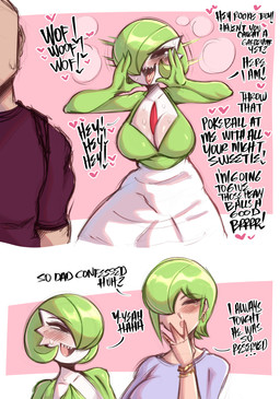 3_fingers big_breasts blush blush_lines bodily_fluids breasts chest_spike clothed clothing female female_human female_humanoid fingers green_hair group hair hair_over_eye heart_symbol male male_human open_mouth spikes spikes_(anatomy) sweat teeth text tongue trio white_body saltyxodium nintendo pokemon gardevoir generation_3_pokemon human humanoid mammal pokemon_(species) 2026 absurd_res english_text hi_res daughter_(lore) father_(lore) mother_(lore) mother_and_child_(lore) mother_and_daughter_(lore) parent_(lore) parent_and_child_(lore) parent_and_daughter_(lore)