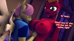 16:9 3d_(artwork) anthro anthrofied areola asking asking_another big_breasts big_macintosh_(mlp) breast_lick breast_play breasts clothed clothing crossgender dialogue digital_media_(artwork) duo english_text equid equine female fluttershy_(mlp) friendship_is_magic ftm_crossgender green_eyes hasbro hi_res idiom licking male male/female mammal mtf_crossgender my_little_pony nipples nude question red_body senthaurekmern tag_question talking_to_another talking_to_partner text tongue tongue_out widescreen wings yellow_body yes-no_question you_know_(idiom)