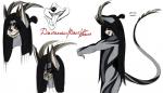 black_hair black_sclera bodily_fluids claws creepy drooling fangs femboy fur grey_body grey_eyes grey_fur grin hair horn long_hair long_tail long_tongue looking_at_viewer male nude open_mouth saliva smile solo tail teeth thick_thighs tongue villainous wide_hips biowolfmlya demon