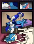 absurd_res ahegao ambiguous_penetration anthro anthro_on_anthro anthro_penetrated anthro_penetrating anthro_penetrating_anthro arctic_wolf balls blue_penis bodily_fluids canid canine canis comic cum cum_in_pussy cum_inside cunnilingus duo feet frottage genital_fluids genitals hi_res internal intersex intersex/male kangaroo looking_pleasured lying macropod male maleherm maleherm/male mammal marsupial on_back oral paws penetration penile penile_penetration penis precum pussy saliva sex soarin_(soarinarts) soarinarts table_lotus_position tail tail_fetish tail_insertion tail_penetrating tail_play tail_sex tongue tongue_out vaginal vaginal_fluids vaginal_penetration wolf zwill