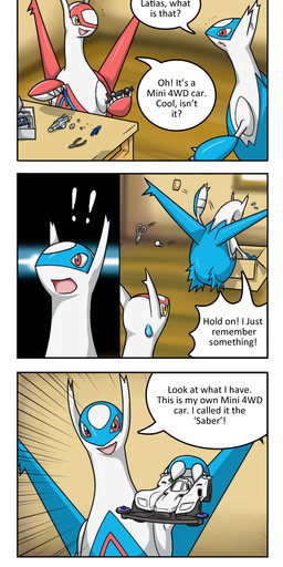 box car container dialogue duo female male male/female text toy vehicle yuuyatails nintendo pokemon generation_3_pokemon humanoid latias latios legendary_pokemon pokemon_(species) 1:3 4koma absurd_res comic english_text hi_res