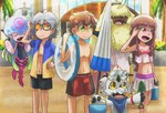 anthro bikini bikini_bralette bottomwear clothing female group layered_bikini male sand shorts swim_ring swimwear two-piece_swimsuit doodlersand bandai_namco digimon digimon_ghost_game angoramon_(ghost_game) gammamon_(ghost_game) hiro_amanokawa jellymon_(ghost_game) kiyoshiro_higashimitarai ruri_tsukiyono angoramon digimon_(species) gammamon human humanoid jellymon lagomorph leporid mammal rabbit hi_res