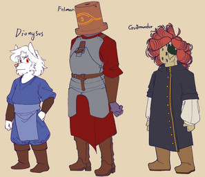 albino anthro armor boots clothing cuirass doll footwear for_a_head fur group leather leather_boots leather_clothing leather_footwear male milanese_cuirass plant_pot purple_body purple_skin red_eyes robe shoes size_difference torn_fabric trio unusual_anatomy white_body white_fur cheetoeater conditional_dnp dionysus_(cheetoeater) felman_(cheetoeater) gudmundur_(cheetoeater) animate_inanimate canid canine canis humanoid living_doll mammal object_head wolf